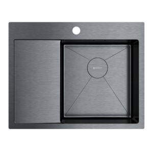 Мойка кухонная Omoikiri Akisame 65 правая Вороненая сталь 4973098
