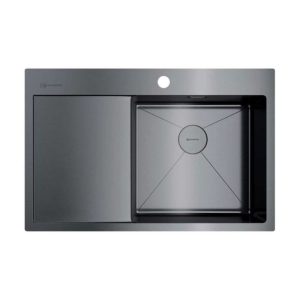 Мойка кухонная Omoikiri Akisame 78 правая Вороненая сталь 497310