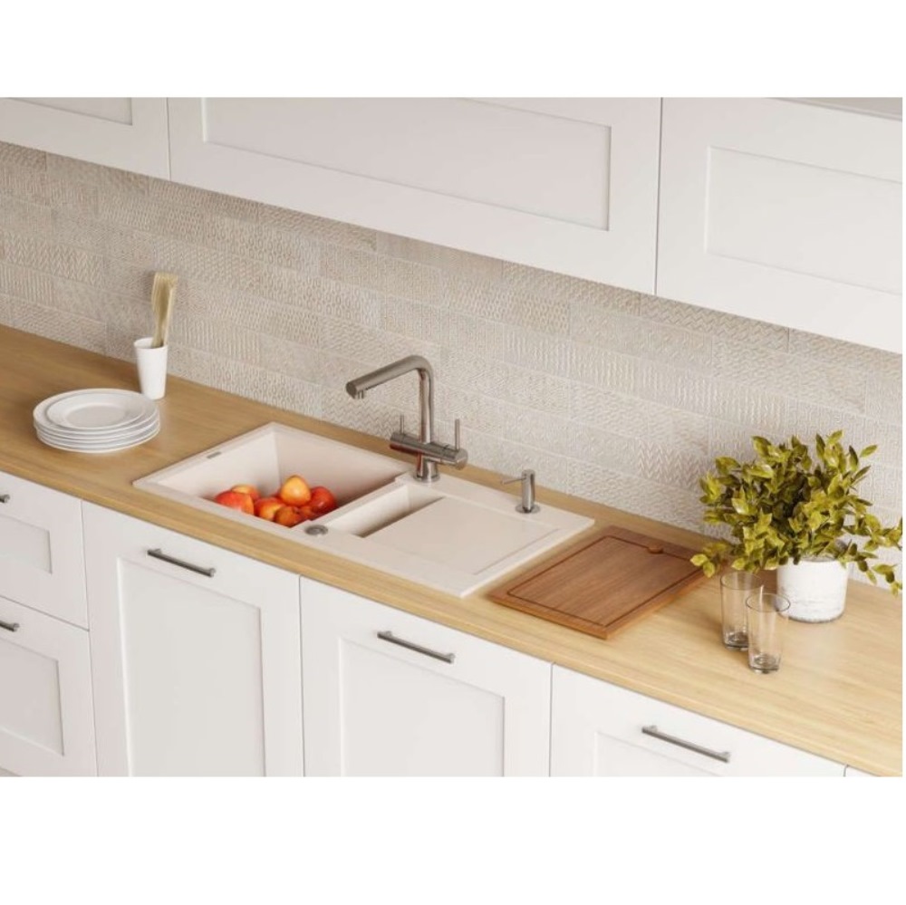 Мойка кухонная Omoikiri Sakaime 86 Белый матовый 4993129 — изображение 3