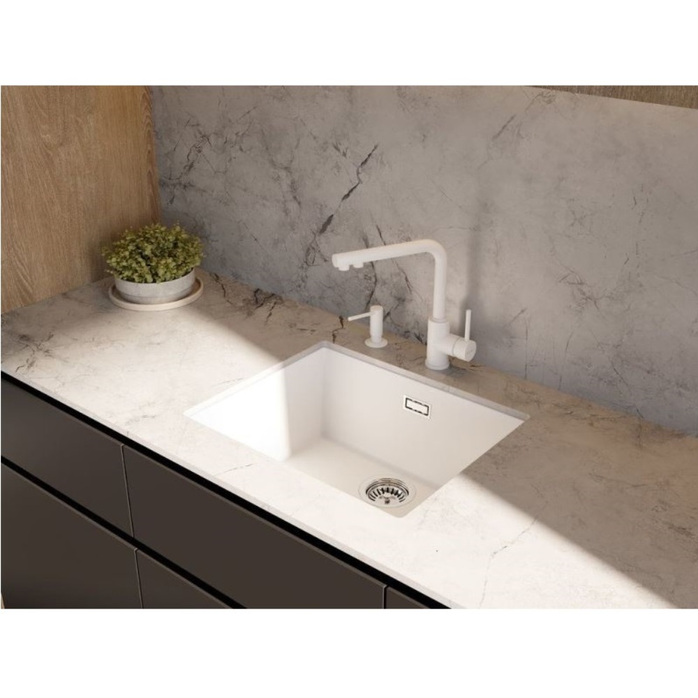 Мойка кухонная Omoikiri Yamakawa 56 Белый матовый 4993431 — изображение 3