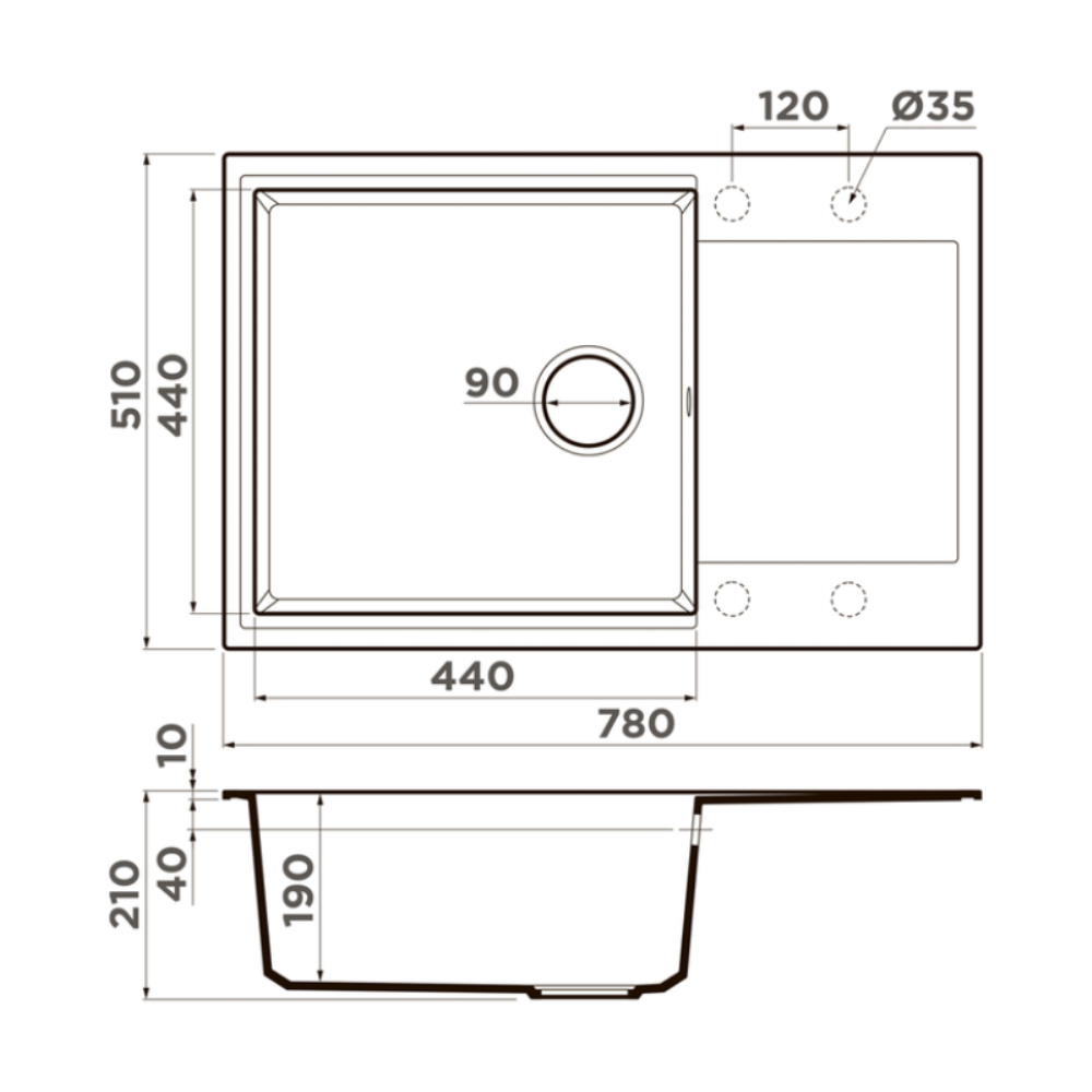 Мойка кухонная Omoikiri Daisen 78 Серый матовый 4993690 — изображение 4