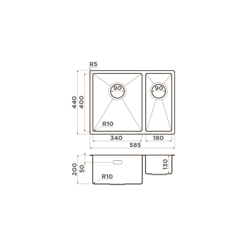 Мойка кухонная Omoikiri Taki левая 59 Хром 4993768 — изображение 4