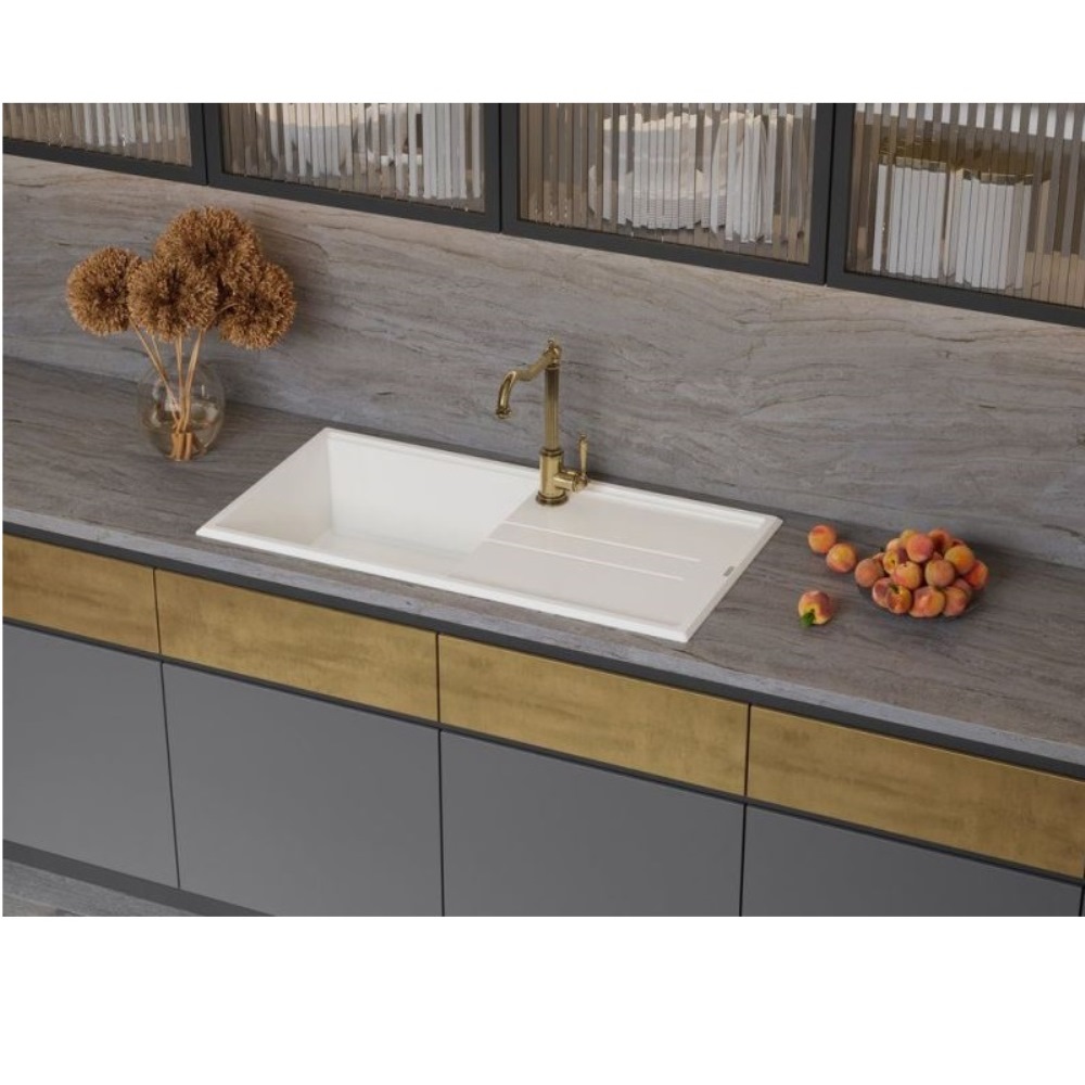 Мойка кухонная Omoikiri Tedori 100 Белый матовый 4993919 — изображение 2