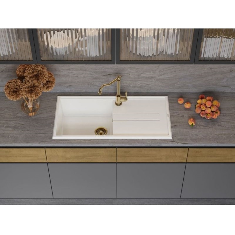 Мойка кухонная Omoikiri Tedori 100 Белый матовый 4993919 — изображение 3