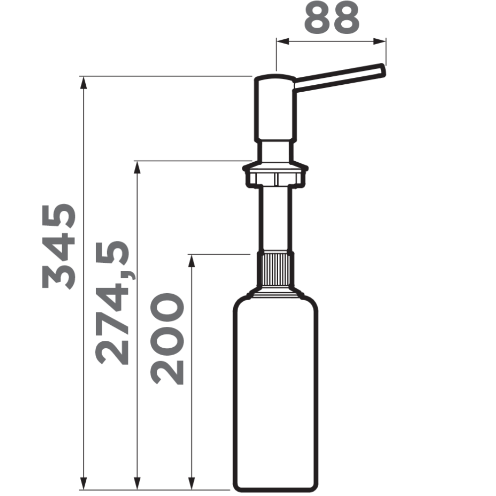 Дозатор встраиваемый Omoikiri OM-02 Color Collection Голубой матовый 4995068 — изображение 2